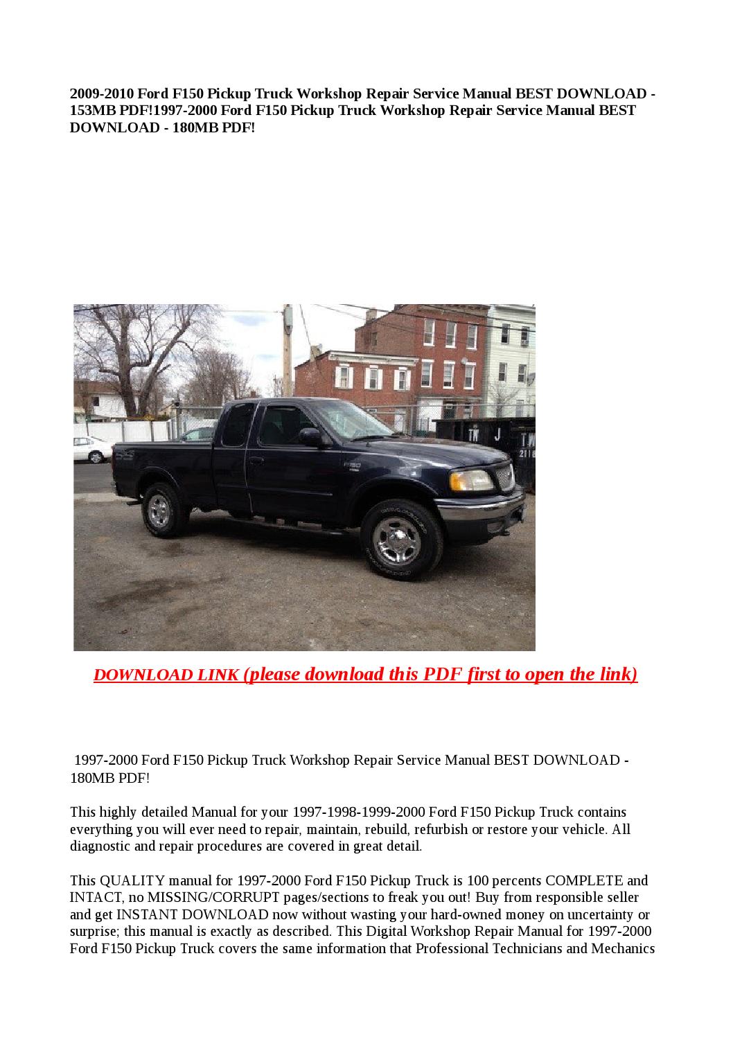 Ford truck service manual online
